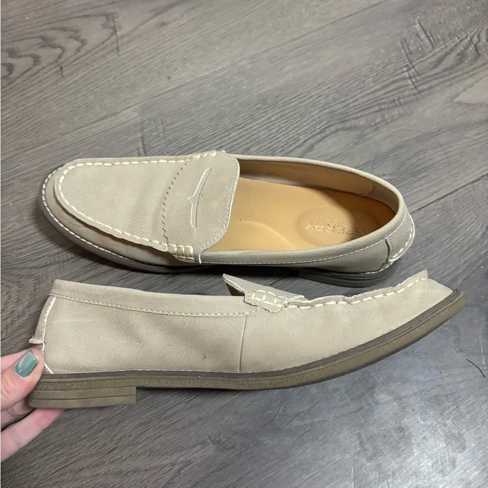 Sperry Topsider Seaport Penny Loafer Exotic Taupe Preppy Nautical Classic Office - Picture 5 of 7